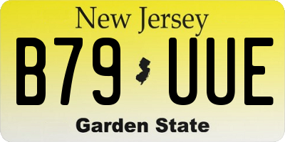 NJ license plate B79UUE