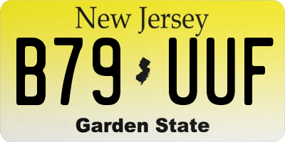 NJ license plate B79UUF