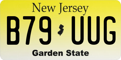 NJ license plate B79UUG
