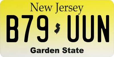 NJ license plate B79UUN