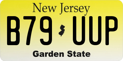 NJ license plate B79UUP