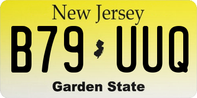 NJ license plate B79UUQ