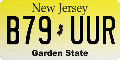 NJ license plate B79UUR