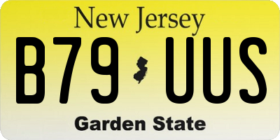 NJ license plate B79UUS