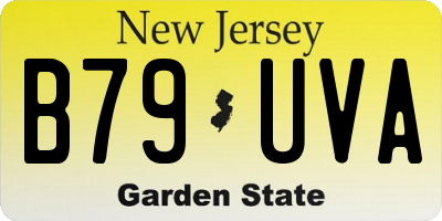 NJ license plate B79UVA