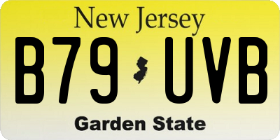 NJ license plate B79UVB