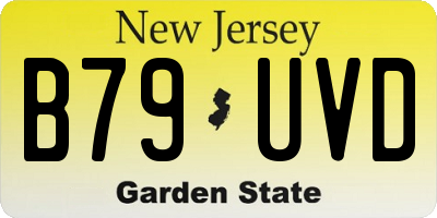 NJ license plate B79UVD