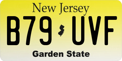 NJ license plate B79UVF