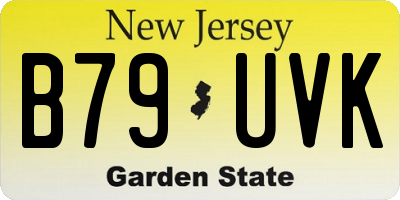 NJ license plate B79UVK