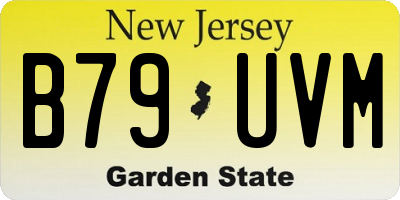 NJ license plate B79UVM