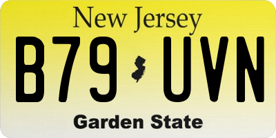 NJ license plate B79UVN