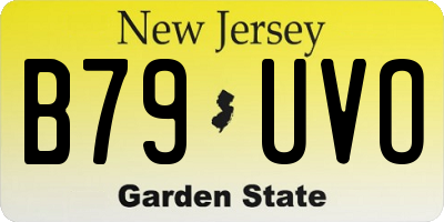 NJ license plate B79UVO