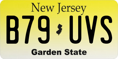 NJ license plate B79UVS