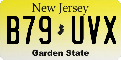 NJ license plate B79UVX