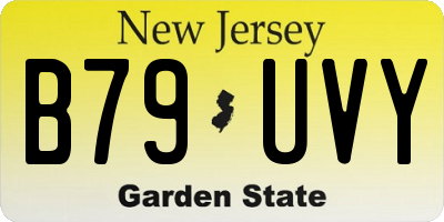 NJ license plate B79UVY