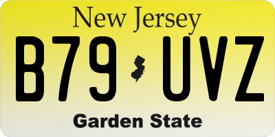 NJ license plate B79UVZ