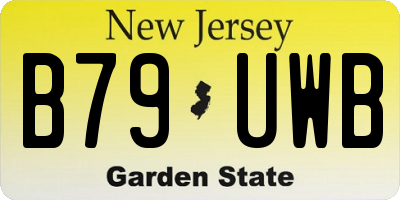 NJ license plate B79UWB