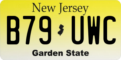 NJ license plate B79UWC