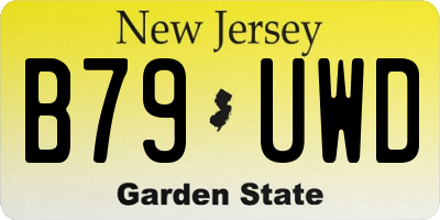 NJ license plate B79UWD