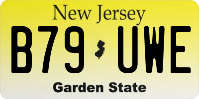 NJ license plate B79UWE