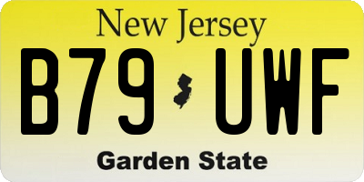 NJ license plate B79UWF