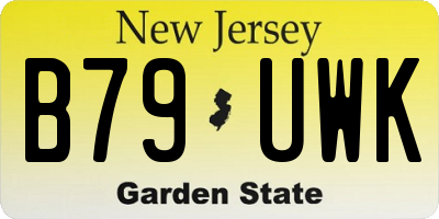 NJ license plate B79UWK