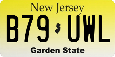 NJ license plate B79UWL