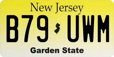 NJ license plate B79UWM