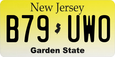 NJ license plate B79UWO