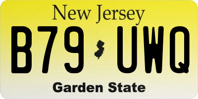 NJ license plate B79UWQ