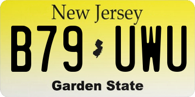 NJ license plate B79UWU