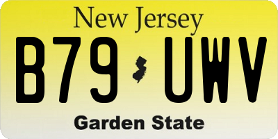 NJ license plate B79UWV