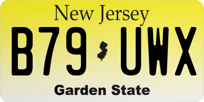 NJ license plate B79UWX