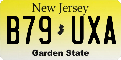 NJ license plate B79UXA