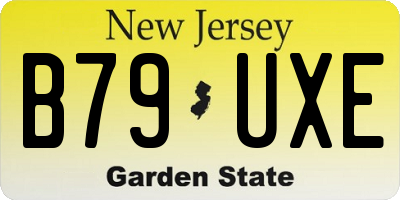 NJ license plate B79UXE