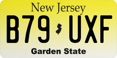 NJ license plate B79UXF