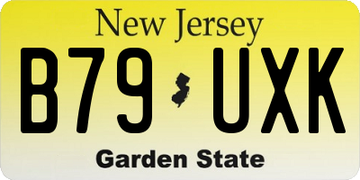 NJ license plate B79UXK