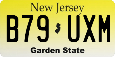 NJ license plate B79UXM