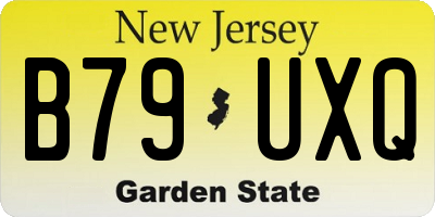NJ license plate B79UXQ