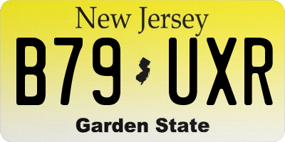 NJ license plate B79UXR