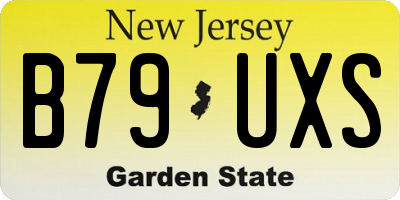 NJ license plate B79UXS