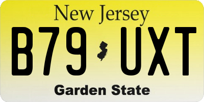 NJ license plate B79UXT