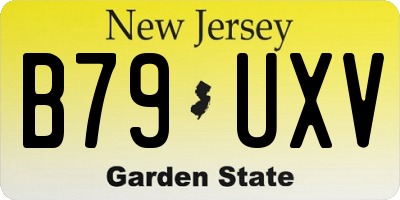 NJ license plate B79UXV