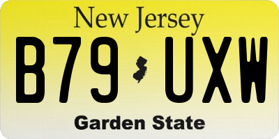 NJ license plate B79UXW