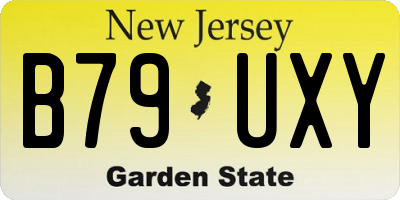NJ license plate B79UXY