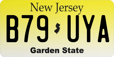 NJ license plate B79UYA