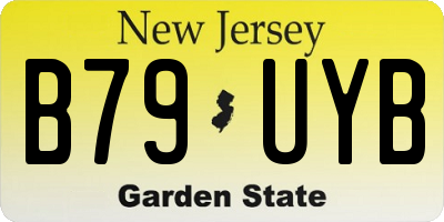NJ license plate B79UYB