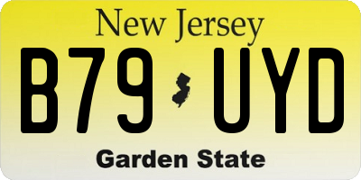 NJ license plate B79UYD
