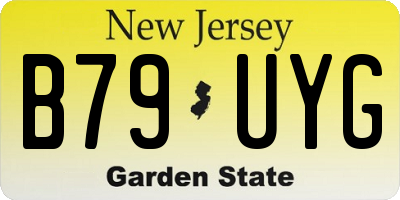 NJ license plate B79UYG