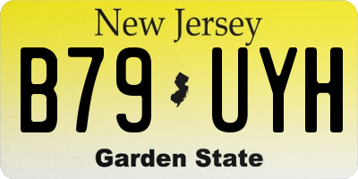 NJ license plate B79UYH